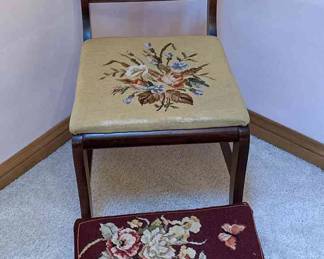 Music Chair With Petit Point Seat