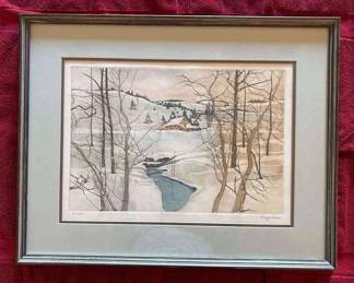 Polly Chase Colored Etching Early Morn