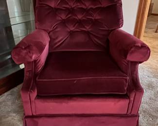 Burgundy swivel rocker