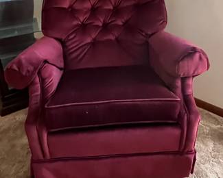 Burgundy swivel rocker