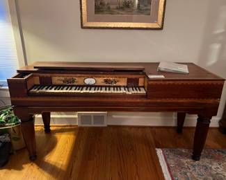 Antique piano with bone keys