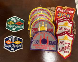 Vintage Bowling Patches And Lapel Pin!