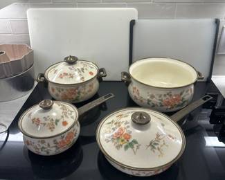 Vintage Mikasa Grand Chief Pots (4)!