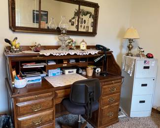 roll-top desk - office chair 