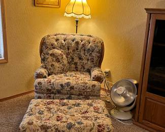 Livingston Furniture - chair and ottoman