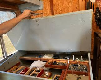 Wood storage cabinet on wheels