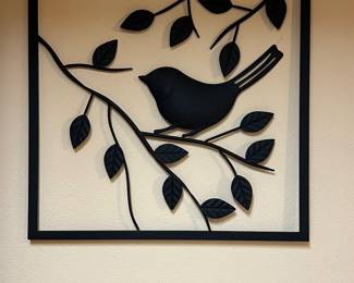 Home decor - metal wall art - birds