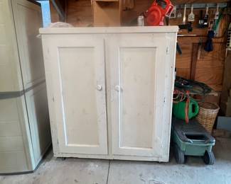 Wood shop or garage storage cabinet 4'6"H x 4'W x 2'D