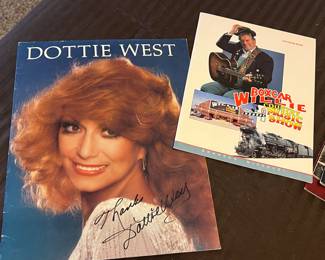 Dottie West autographed picture, Boxcar Willie book