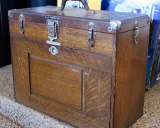 Antique locking box case