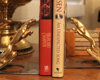 Gold jaguar book stoppers