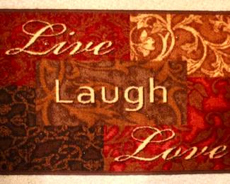 Live laugh love indoor rug mat