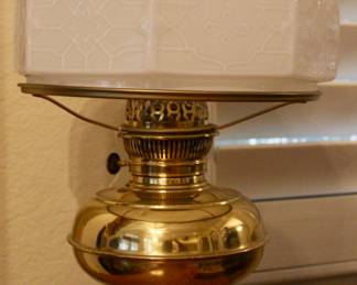 Large vintage oil lamp