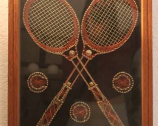 Tennis framed handmade string art
