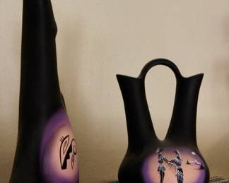 Hand painted Native American art pottery