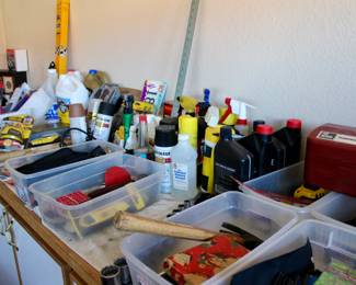 Tools and cleaning supplies