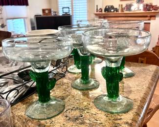 Cute cactus margarita glasses