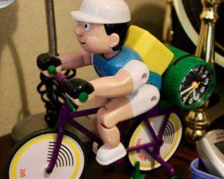 Funny biker desk clock