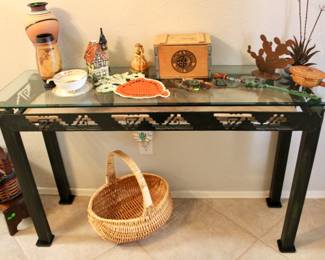 Long hallway display table