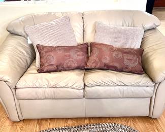 Light cream colored sofa