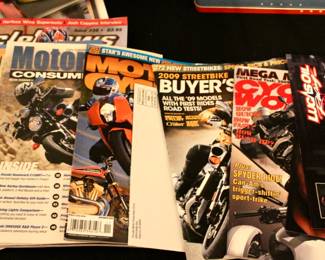 Motorcycle magazines and news papers