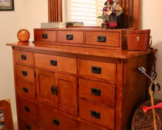 Large dresser and mirror with 16 drawers and 1 cabinet