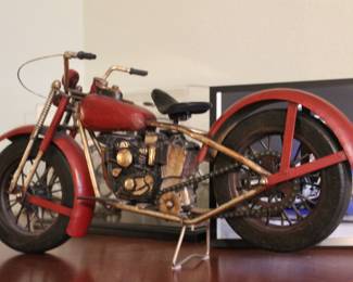 Cool decorative metal motorcycle desk decor