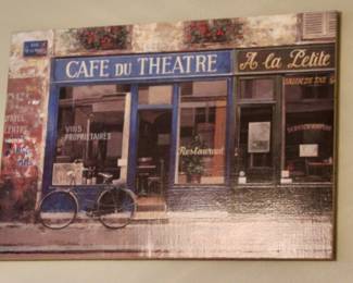 Cafe du theatre small town artwork