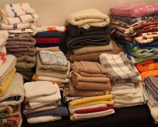Various at-home towels and cloths