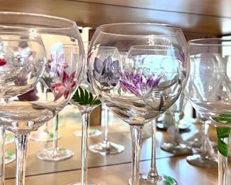 Decorative wine glasses