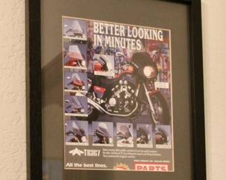 Motorcycle ad decor