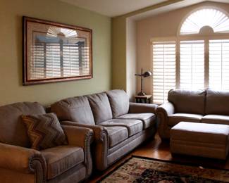 Multiple section sofa and loveseat set of couches
