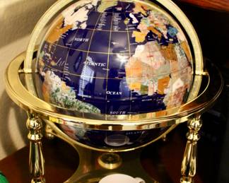 Large decorative spinning globe