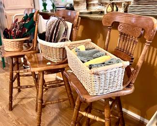 High top wood chairs