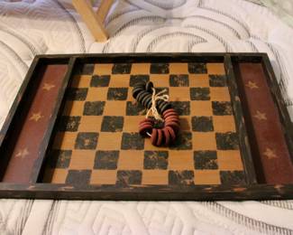 Antique-styled checkerboard