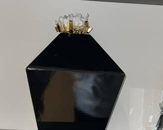 John Richard large decorative box with cut crystal top. 