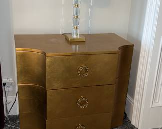 Bernhardt Jet Set 3 drawer nightstand. SOLD OUT everywhere. Two available W34″ x D19.25″ x H31″ 