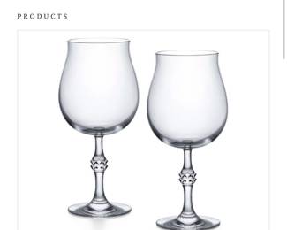 BACCARAT JCB wine glasses. Brand new unopened in box. Beautiful collectible item that increases in value. 6 wine glasses available sold as a set. 