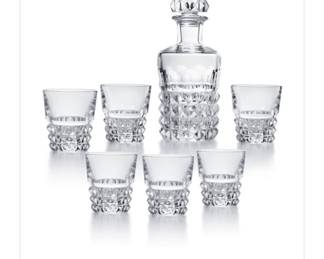 BACCARAT limited edition Louxor bar set. Includes a decanter and six tumblers. Brand new unopened in box. Beautiful collectible item that increases in value. 