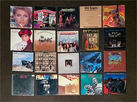 20 Vinyl LP Collection Led Zeppelin II, The Beatles, Queen, Motley Crue, More 