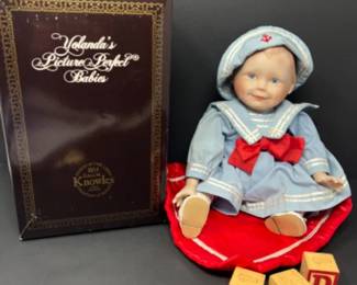 Vintage 1988 Yolanda Bello Picture Perfect Babies Porcelain Doll - Knowles
