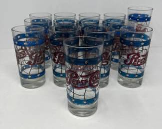 Vintage Tiffany Stained Glass Pepsi Tumblers