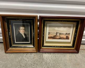 Antique & Vintage Art Duo - Male Portrait & Grand Coulee