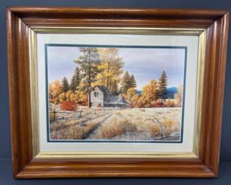 S/N Doug Miller 'Cabin 2 Miles North of Winthrop' Art Print 704/750