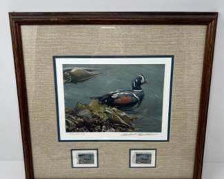 S/N Robert Bateman Migratory Waterfowl Framed Print & Stamps 426/4595