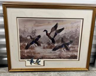 S/N 1981 Larry Simons Waterfowl Framed Art Print - 27/250