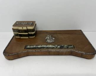 Antique Vintage S. Miguel Spanish Galleon Ship Secretary Writing Station