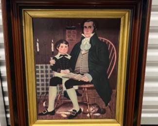 Charles Wysocki Father and Son Framed Art Print