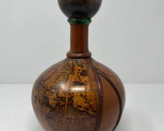 Vintage Made In Italy Leather Wrapped Decanter