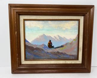 SIGNED Original Indigenous Arizona Landscape Painting By Paul Chalk